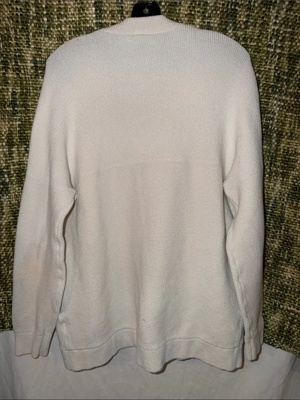 Free People Women's Size M Cream Serenity Ottoman Knit Cardigan Sweater